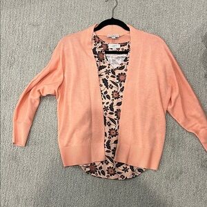LOFT Coral Women's Cardigan /shirt set